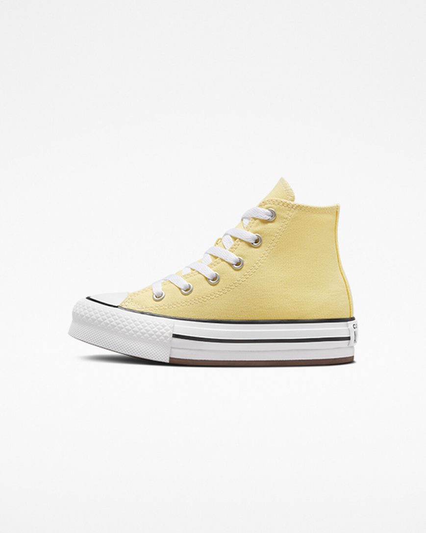 Zapatos Plataforma Converse Chuck Taylor All Star Lift Altas Niña Naranjas Blancas Negras | PE 452L7P